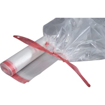 [881891120] Affaldssæk m/snørre, 70 x 101 cm, klar plast, 100 l, 10 stk./rl.