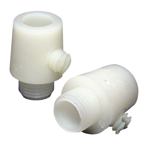 [0449500200] Pinolaflastning M10 med udvendig gevind hvid