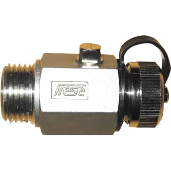 [407109234] Bundhane 1/2" DN15 nippel/nippel m/slutmuffe ss rustfri
