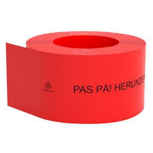 [7930300802-1] Kabelafdæk rød 100x1,8 mm., stærkstrøm - pr. meter