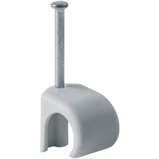 [0839106421] Kabelclips til 8-12mm kabel 30mm søm grå - 100 stk.