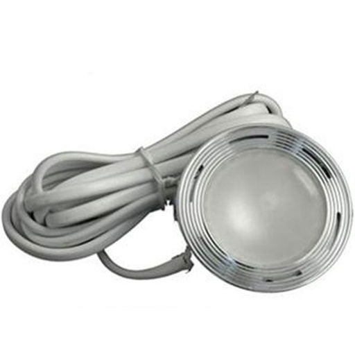 [79100-1] Møbelspot m. buet glas - Max 10W Hvid m. 2m ledn.