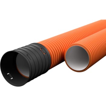 [199611114] EVOCAB HARD 110/94mm PE-kabelrør m/mf., korr./glat, 6 m, orange (Sælges kun i hele længder)