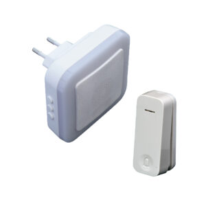 [102022] TREND PREMIUM BLUU1 trådløs dørklokke – hvid – plugin