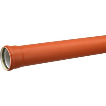 [195011205] Uponor 110 x 2000 mm PP-kloakrør m/muffe, klasse N SN4, EN 13476