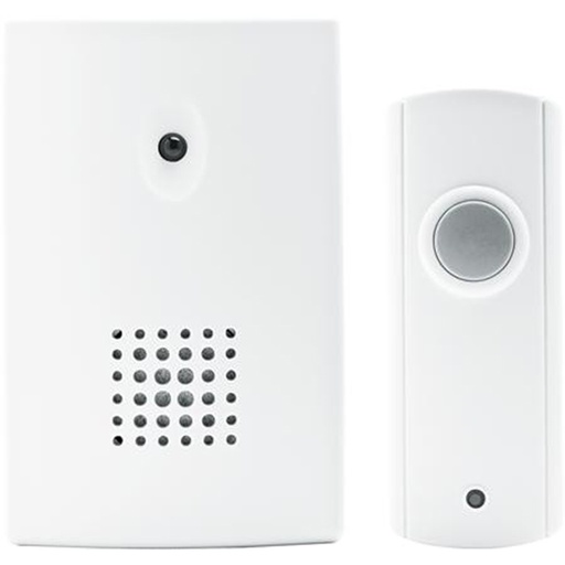 [0890100107] Trådløs dørklokke inkl. dørtryk - Hvid