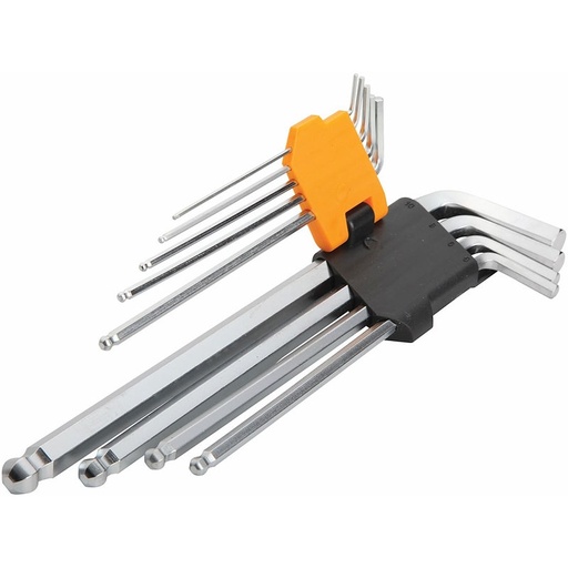 [9816565] 6-kantsnøglesæt, 9 stk. 1,5-10 mm.