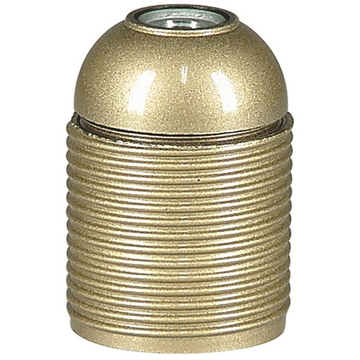 [99008788] E27 fatning m. udvendig gevind, ujordet - guld