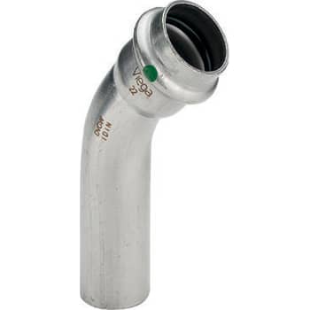 [035711015] 15 mm Bøjning Sanpress Inox 45° muffe/nippel