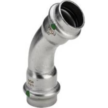 [035712022] 22 mm Bøjning Sanpress Inox 45° muffe/muffe