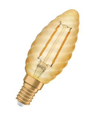 [5657033496] OSRAM Vintage 1906 LED kerte snoet 1,5W/825 (13W) E14 guld