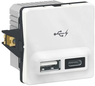 [1017053094] FUGA KOMBI USB UDTAG A+C 2,4A 1M Hvid