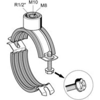[018450114] Scanclamp triple rørbøjle med gummi M8/M10/½'' (108-114 mm)