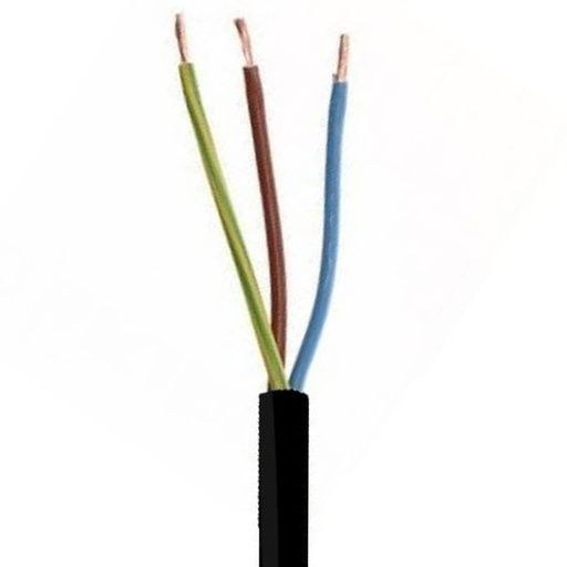 [0835102050] Downlight ledning 3x1,5mm² sort 90°C - 100 m.