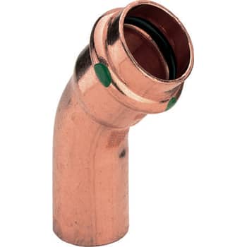 [045511015] 15 mm Bøjning 45° muffe/nippel Profipress