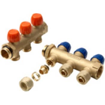 [046320204] 1" Wavin 4 vejs fordeler t/20 mm
