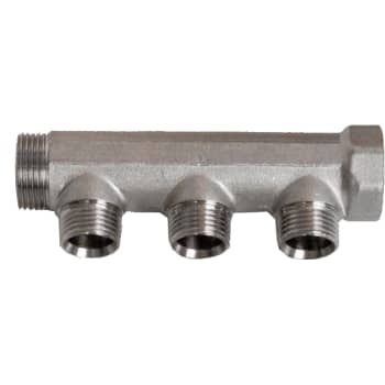 [046882403] 3/4" x 1/2" 3-grens CC 35 fordelerrør messing TEA belægning u/kobl.