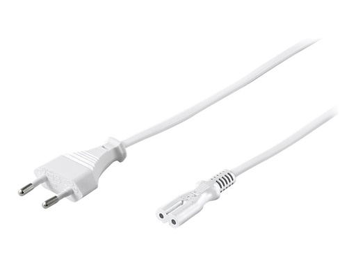 [988523836] Goobay Powerkabel (8-talsstik) 1.5m Hvid