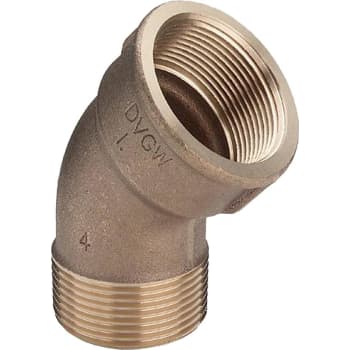 [048121306] 3/4" Vinkel 45° muffe/nippel Rødgods Silicium Bronze