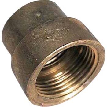 [048240133] 3/4" x 1/2" Reduktion muffe Messing Afzinkningsfri