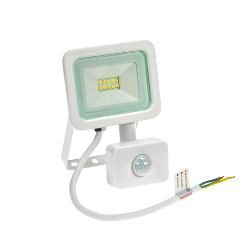 [SLI029041NW-CZUJNIK] 10W LED projektør m. sensor 4000K 820 Lumen