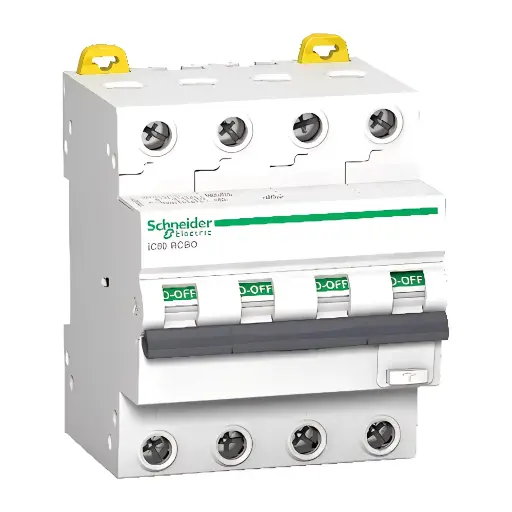 [3322050586] Acti9 iC60 kombiafbryder 4P, 16A, 415V, 30mA, 6kA,klasse A, B-karakteristik. Bredde 72 mm.
