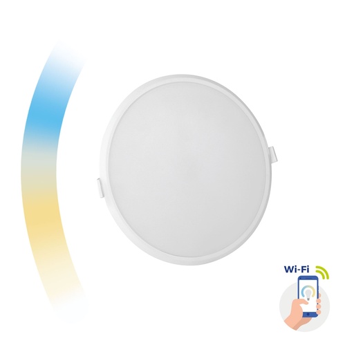 [SLI038017CCT] 22W LED Indbygningspanel Ø215mm Med justerbar Kelvin