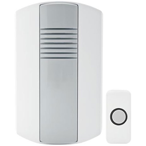 [0890100042] Dørklokkesæt med ledning inkl. dørtryk - Hvid