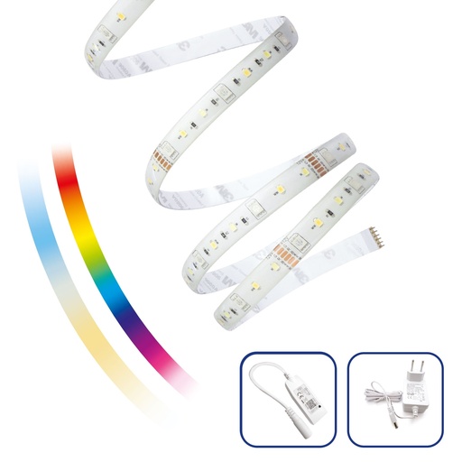 [WOJ+14493] LED bånd 5 meter med RGBW, Dæmpning og WI-FI