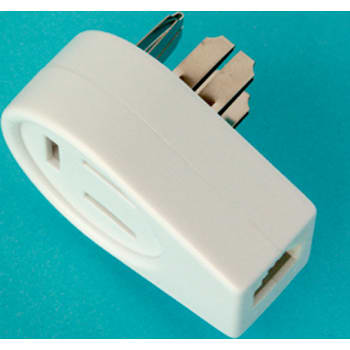 [6185002697] Teleadapter 3P DK/RJ45, hvid