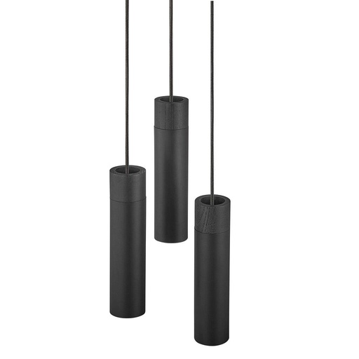 [4241740060] Tilo 3-pendel GU10, sort