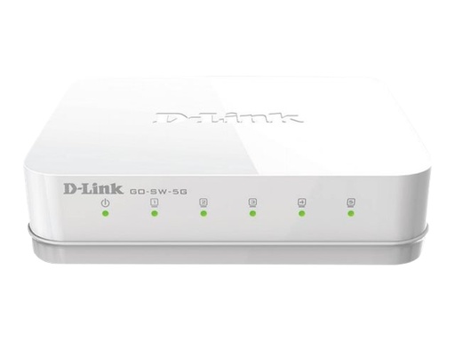 [H47537] Gigabit Ethernet switch - 5 porte, 1000Mbps, Hvid (uskærmet)