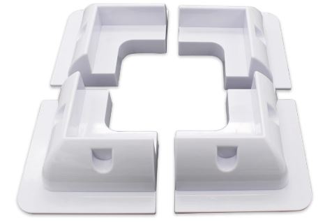 [H52120] Solpanel monteringsbeslag, caravan - ABS, 4 hjørner