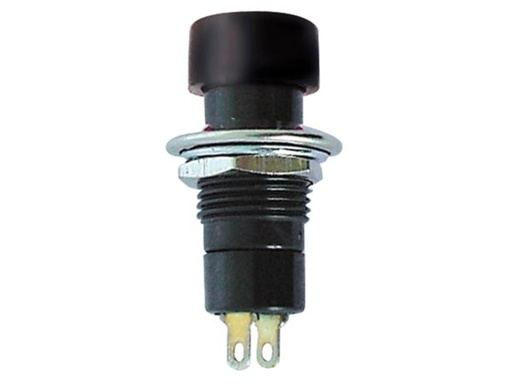 [H23391] Trykkontakt - 1P OFF-ON 3A/125V, Sort