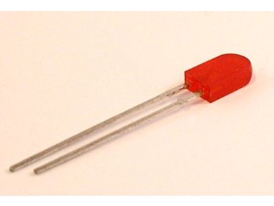 [H24797] LED RØD - 2,5x5mm m. rund top