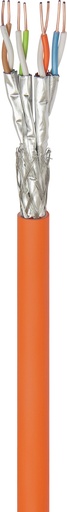[H37373] S/FTP netværkskabel, CAT7 1000MHz, massiv CU, ORANGE (100m)