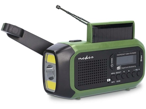 [H63608] Nødradio - 2500mAh, dynamo og solcelle, SOS, DAB+/FM Radio