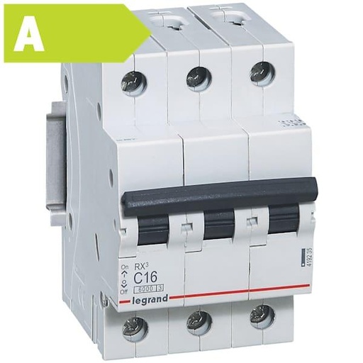 [3922400167] Automatsikring RX3 C 32A 3P, 3M, 6kA