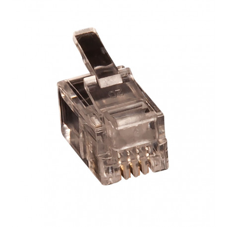 [0986030327] Modular plug RJ11 4P/4C for fladkabel
