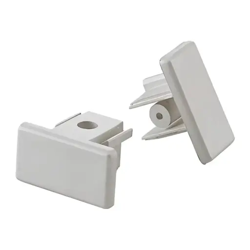 [5414102036] Square 1F 230V Endestykke - Hvid