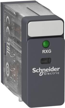 [7522603234] RXG stikbensrelæ med LED, 2 C/O 5A og 24VDC