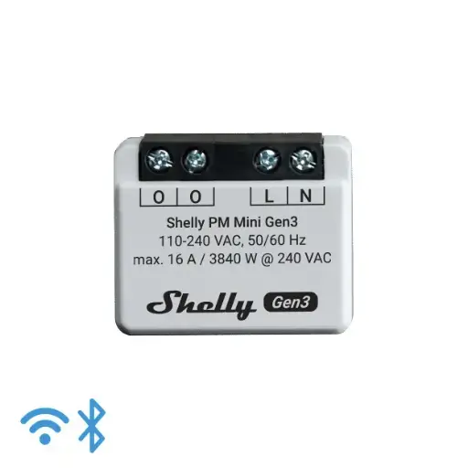 [5401026336] Shelly PM Mini (GEN 3) - WiFI effektmåler u/relæ