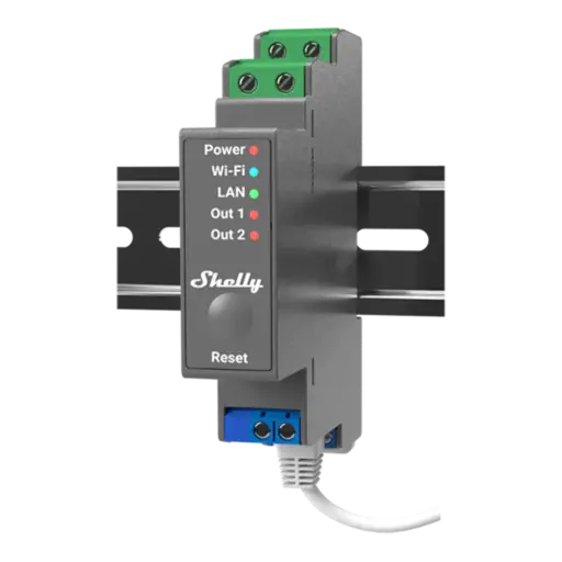 [5401018812] Shelly Pro 2 - WiFI relæ, 2 kanaler, potentialfrit