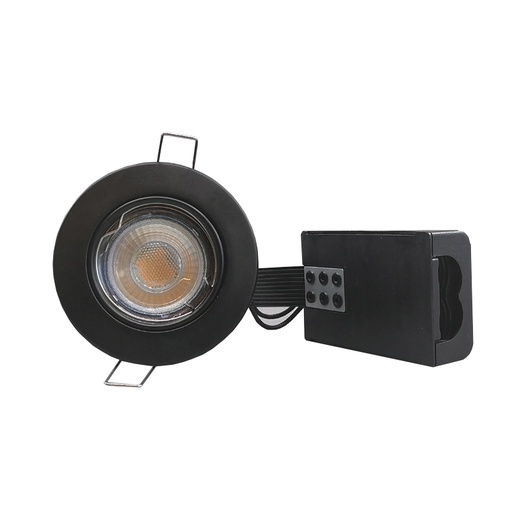 [9584454132] Pro indbygningsspot m. 3-trins dæmpbar LED pære 2700K - Sort