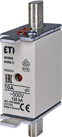 [0825101304] SIKRING NH000 10A GG 500V