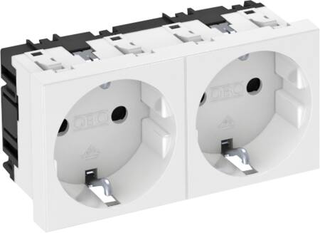 [5436532697] STIKDÅSE 2X2P+J HVID SCHUKO 2M