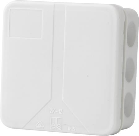 [0821100312] MEMBRANDÅSE 2K12, IP55 85X85 MM LYSEGRÅ