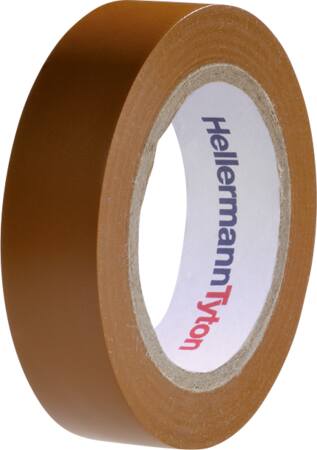 [0839102108] Hela Vinyltape, PVC isolerbånd 15 mm X 10 m, brun