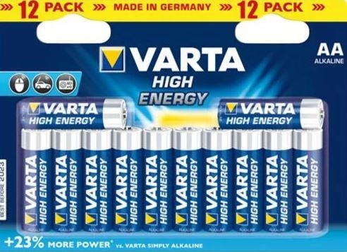 [9494000073] High Energy alkaline AA batteri 12 stk