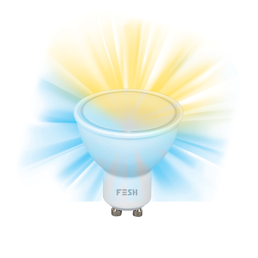 [209001] FESH SMART HOME LED Spot, kold/varm GU10 5W